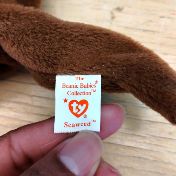 ✓Ty Beanie Baby Seaweed the Otter, 1996, Rare, Retired - Picture 10 of 13